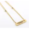 Elegant necklace - with sliding crystals - stainless steelNecklaces