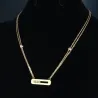 Elegant necklace - with sliding crystals - stainless steelNecklaces