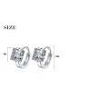 Luxuriöse kleine runde Ohrringe - mit Kristall - 925er Sterlingsilber