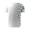 Buntes Kurzarm-T-Shirt für den Sommer - 3D-Grafik gedruckt