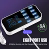 Autoladegerät - 8-Port USB - Ladestation - HUB mit LCD-Display
