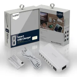 QC3.0 fast charger - 8-port USB HUB - LED display - 60WChargers