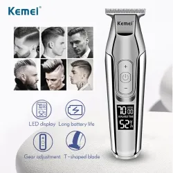 Kemei - professioneller Haarschneider - kabellos - mit digitaler LED-Anzeige
