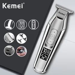 Kemei - professional hair trimmer - cordless - with digital LED displayHair trimmers