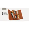 Elegante lange Retro-Brieftasche - mit Reißverschluss - ausgehöhltes Muster - Leder