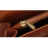 Elegante lange Retro-Brieftasche - mit Reißverschluss - ausgehöhltes Muster - Leder