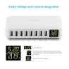 QC3.0 fast charger - 8-port USB HUB - LED display - 60WChargers