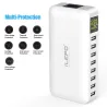 QC3.0-Schnellladegerät - USB-HUB mit 8 Anschlüssen - LED-Anzeige - 60 W