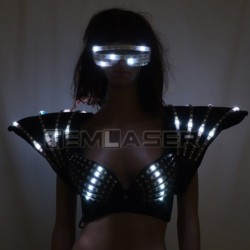 Bunter LED BH - leuchtende Weste - sexy Partyoutfit - für Maskerade / Halloween