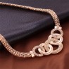 Elegantes Vintage-Schmuckset - mit Kristallen - Halskette / Ohrringe / Armband / Ring