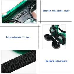 Welding goggles - eyes protection - two layers - flip-upHelmets