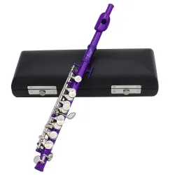 Professionelle Flöte - Piccolo - C-Klappe - Cupro Nickel - mit Tasche