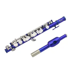 Professionelle Flöte - Piccolo - C-Klappe - Cupro Nickel - mit Tasche