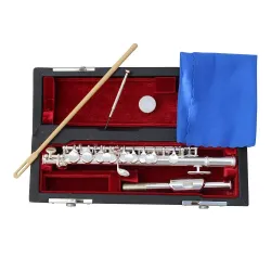 Professionelle Flöte - Piccolo - C-Klappe - Cupro Nickel - mit Tasche