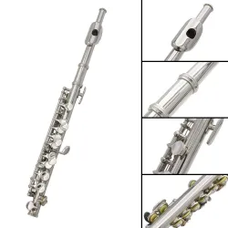 Professionelle Flöte - Piccolo - C-Klappe - Cupro Nickel - mit Tasche