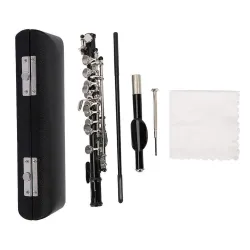 Professionelle Flöte - Piccolo - C-Klappe - Cupro Nickel - mit Tasche