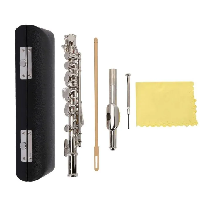 Professionelle Flöte - Piccolo - C-Klappe - Cupro Nickel - mit Tasche