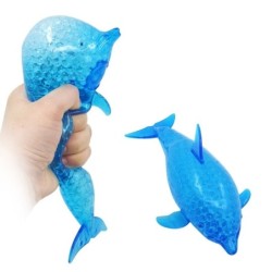 Quetschiger blauer Delfin – Orbeez-Bälle – Zappelspielzeug – Stress-/Angstabbau