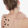 Temporäre Tätowierung - Aufkleber - abnehmbar - wasserfest - fliegende schwarze Vögel