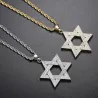Luxurious necklace with David star - with zircons - unisexNecklaces