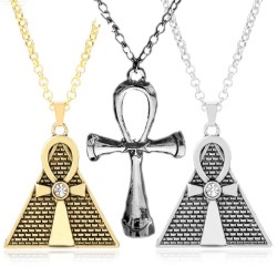 Ägyptischer Pyramiden-/Kreuzanhänger - mit Halskette