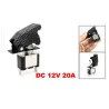 KFZ SPST Kippschalter mit LED - 12V 20A - Carbonabdeckung