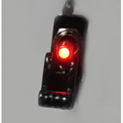 KFZ SPST Kippschalter mit LED - 12V 20A - Carbonabdeckung