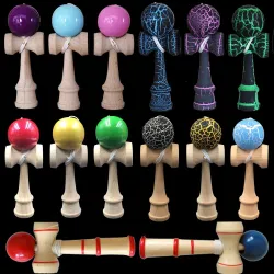 Kendama-Spielzeug aus Holz - Jonglierball - Stressabbau / Lernspielzeug - für Erwachsene / Kinder - 12 cm
