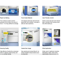 Electric ice machine - snowflake maker - ice crusher - stainless steel - 270WKitchen