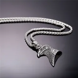 Adlerförmiger Anhänger mit Kette - Unisex - Edelstahl