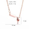 Elegant necklace with wine bottle / wine glass / heart shaped red zirconNecklaces