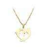 Double dolphin pendant - with necklaceNecklaces