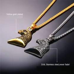 Adlerförmiger Anhänger mit Kette - Unisex - Edelstahl