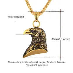 Adlerförmiger Anhänger mit Kette - Unisex - Edelstahl