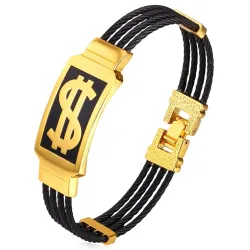 Armband mit US-Dollar-Muster – Edelstahl 316L