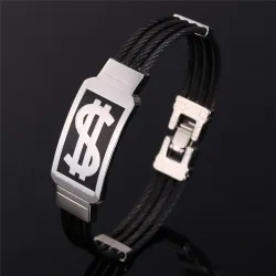 US Dollar pattern bracelet - 316L stainless steelBracelets