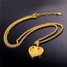 Heart shaped pendant with Holy Mary - Catholic necklace - stainless steelNecklaces