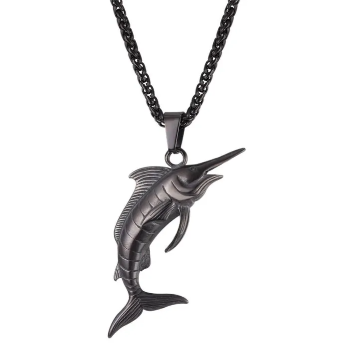 Halskette mit Schwertfisch - Edelstahl - Unisex