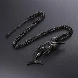 Halskette mit Schwertfisch - Edelstahl - Unisex