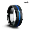 Luxuriöser Ring für Paare - mit blauem Zirkon - Edelstahl