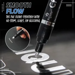 Flüssiger Silbermarker - Hochglanz-Chrom-Finish - permanente Tinte