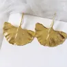 Goldene Ohrringe in Blattform - Metall