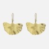 Leaves shaped gold earrings - metalEarrings