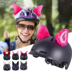 Motorradhelm Dekoration - Katzenohren aus Plüsch