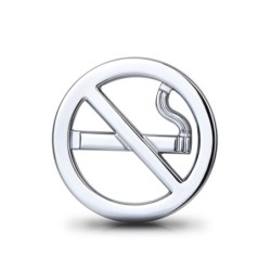 Autoinnenaufkleber aus Metall - Rauchen verboten