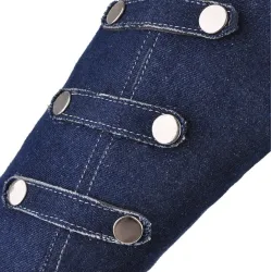 Modischer Denim-Stiefel mit hohem Absatz