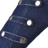 Modischer Denim-Stiefel mit hohem Absatz