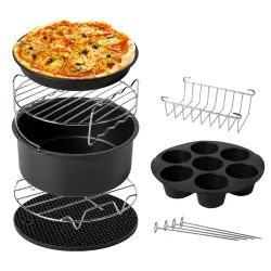 Heißluftfritteusen-Zubehör - für Gowise Phillips Cozyna & Secura - 7-teiliges Set