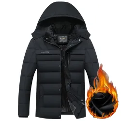 Dicke warme Winterjacke mit Kapuze