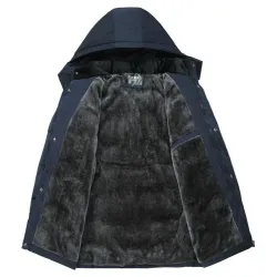 Dicke warme Winterjacke mit Kapuze
